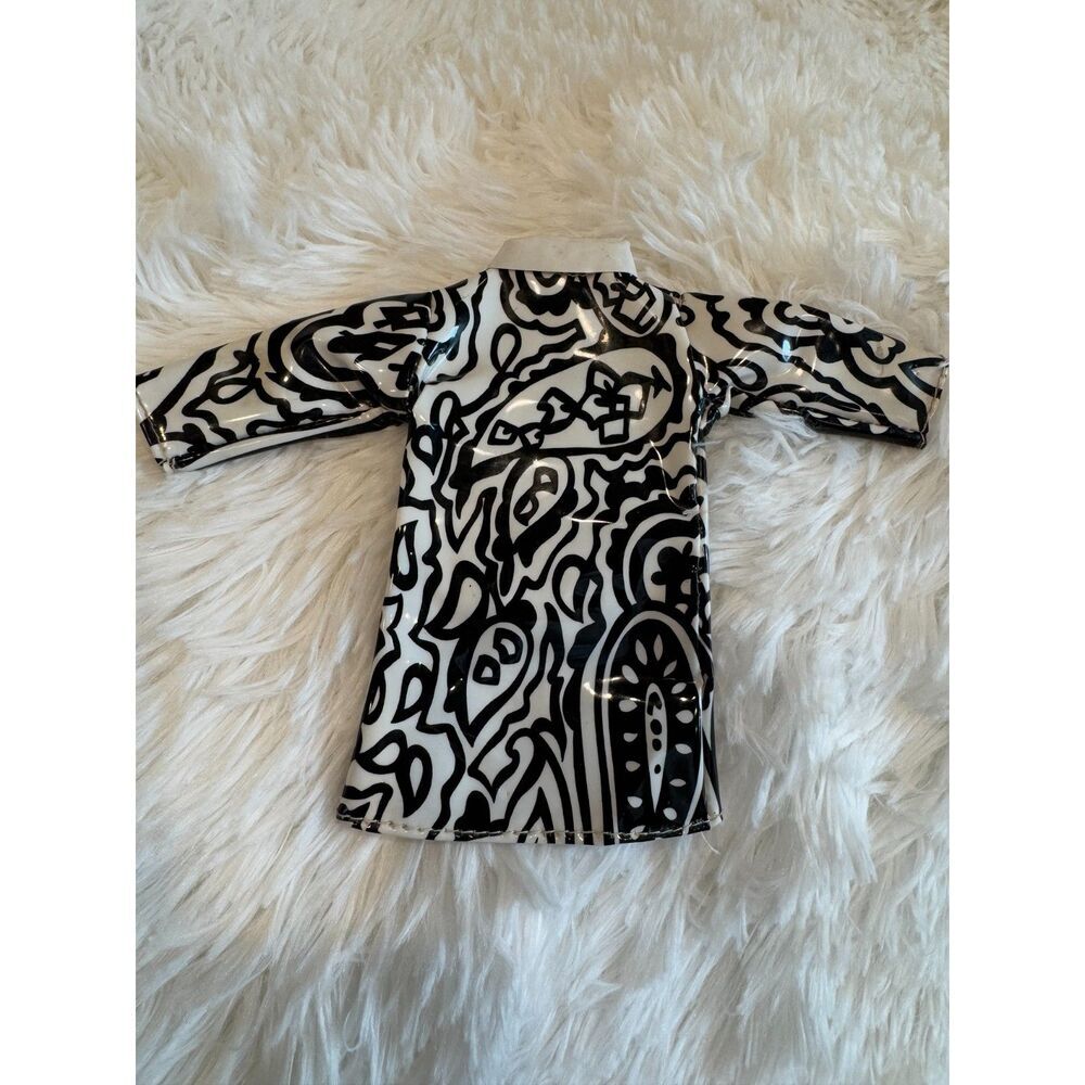 Vintage Barbie vinyl raincoat; black and white so cute - Picture 3 of 3